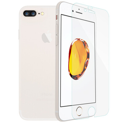 

[Kit] мембрана ESCASE оболочки Apple, iPhone7 Плюс телефон оболочки DROP белый силиконовый защитный чехол подачи пленки стали