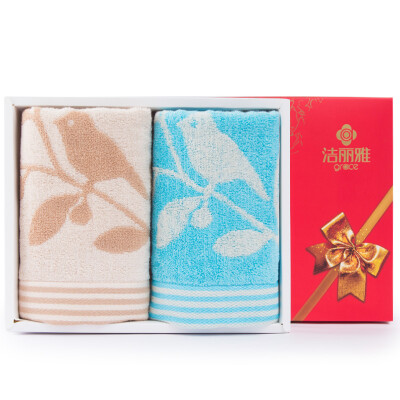 

Grace towel home textiles bamboo fiber soft&comfortable towel gift box two dress blue brown festive section 102g Article 72 34cm