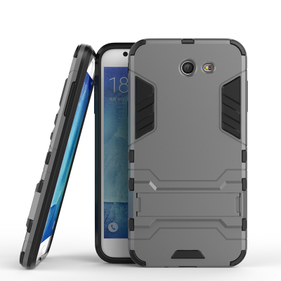 

Gray Slim Robot Armor Kickstand Shockproof Hard Rugged Rubber Back Case For SAMSUNG Galaxy J7 2017/J727P