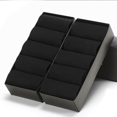 

Antarctic Nanjiren men&39s casual business cotton socks 10 double gift box 10 pure black uniform