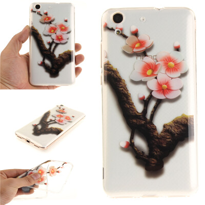 

Four plum blossoms Pattern Soft Thin TPU Rubber Silicone Gel Case Cover for HUAWEI Honor 5AY6 II