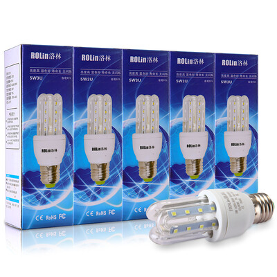 

[Jingdong supermarket] Lorraine (ROlin) LED bulb energy saving lamp U-shaped bulb 5W large screw mouth e27 white light 6500K 5 package