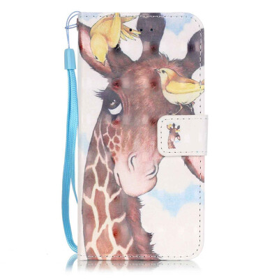 

Giraffe Design PU Leather Flip Cover Wallet Card Holder Case for IPHONE 7