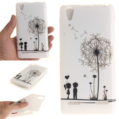 

Lovers and dandelion Pattern Soft Thin TPU Rubber Silicone Gel Case Cover for Lenovo A6000