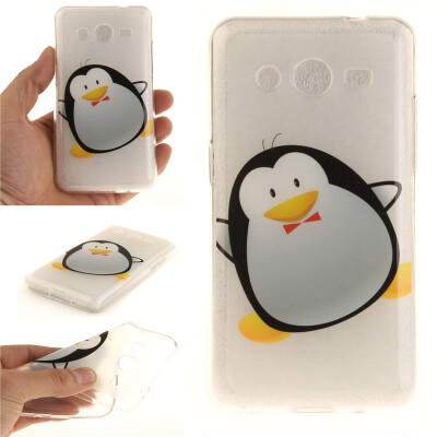 

Cartoon penguin Pattern Soft Thin TPU Rubber Silicone Gel Case Cover for SAMSUNG GALAXY Core 2/G355H