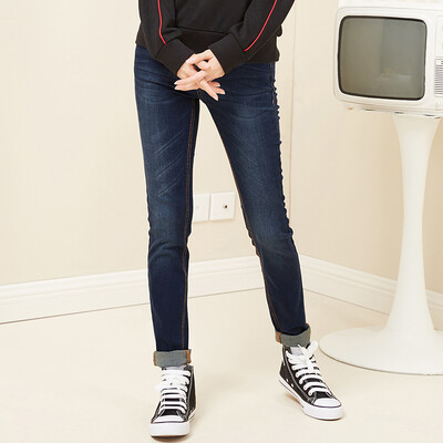 

Semir Lady Slim Sole Low Waist Bunny Cowboy Pants Korean Edition 11116240104 Cowboy Deep Blue 26