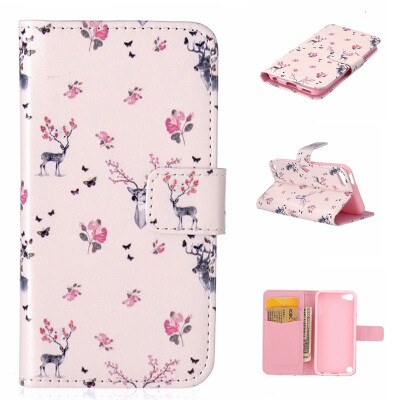 

Deer Design PU Leather Flip Cover Wallet Card Holder Case for iPad Touch 5/6