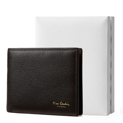 

Pierre cardin short wallet business casual Korean version of the first layer of leather multi-functional men's wallet JFA524061A black