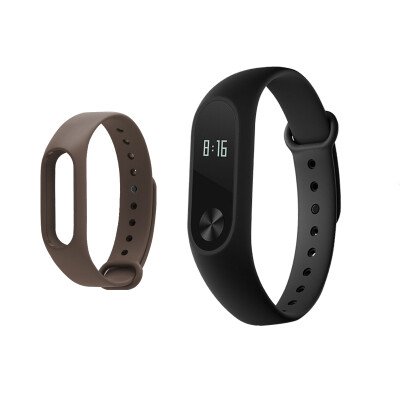 

Replaceable Silicone Wrist Strap for Xiaomi Mi Band 2 Brown