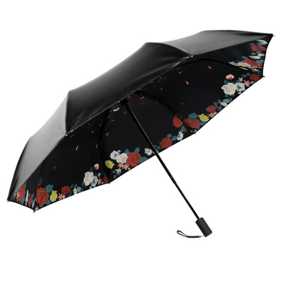 

(BANANA UMBRELLA) Черный серии двойной складной зонт солнцезащитный крем UV ВС зонтик черными чернилами под бананом