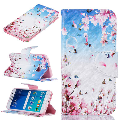 

Orchid butterfly Design PU Leather Flip Cover Wallet Card Holder Case for SAMSUNG GALAXY S6 Edge