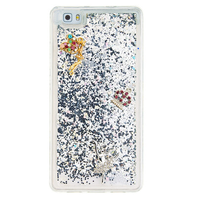 

Dynamic Quicksand Glitter Liquid Soft TPU Case Cover For HUAWEI P8LITE