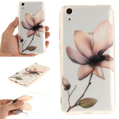 

Magnolia flower Pattern Soft Thin TPU Rubber Silicone Gel Case Cover for HUAWEI Honor 5A/Y6 II