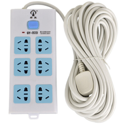 

Green (LVAO) GY-809 6-bit 5-meter total control switch overload protection Power converter / socket / plug / plug