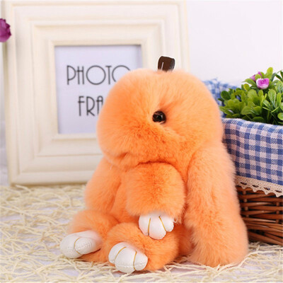 

MyMei 2016 New Rex Furs Rabbit Plush Toys Key Ring Keychain Pendant Bag Car Charm Tag Cute Mini Rabbit Toy Doll Real Fur Monster