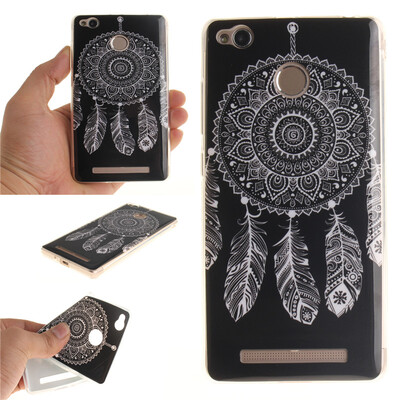 

Black wind chimes Pattern Soft Thin TPU Rubber Silicone Gel Case Cover for XIAOMI RedMi 3X
