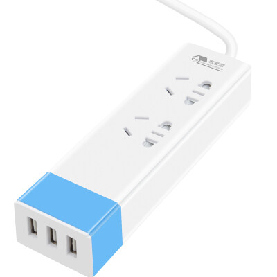 

Huiyou SW-050240 smart USB socket / 2-hole plug-in board / 3USB charging plug / multi-function insertion