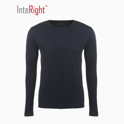 

INTERIGHT50S Мягкая футболка с длинным рукавом для мужчин с длинным рукавом Navy XL XL