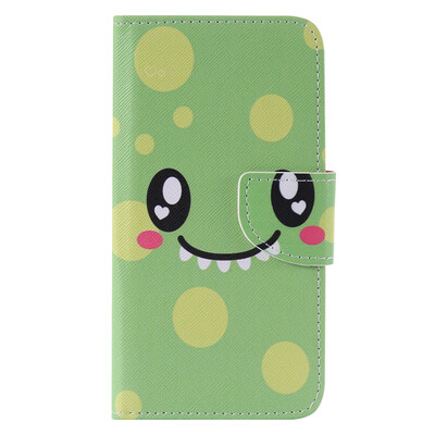 

Green Smile Design PU Leather Flip Cover Wallet Card Holder Case for LG K7