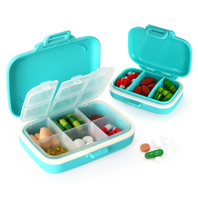 

Jingdong Supermarket] billion high EKOA kit sealed storage box portable jewelry box sub-box drug box size combination set of lake water blue