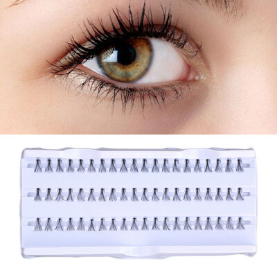 

60 шт./компл. 10mm Индивидуальные Лаше Черный Natural Fake Ресницы Длинные Cluster Extension Макияж Красота Здоровье 10 мм