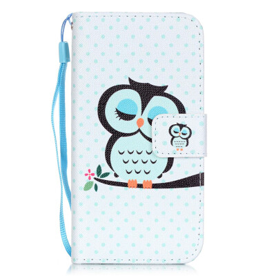 

Owl Style PU Leather Flip Cover Wallet Card Holder Case for Iphone 7