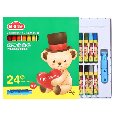 

Dawn M & G QGM90078 Teddy Cartoon Silk Gloss Brush Paintbrush 24 Color Box