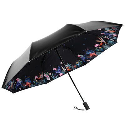 

(BANANA UMBRELLA) Черный серии двойной складной зонт солнцезащитный крем UV ВС зонтик черными чернилами под бананом