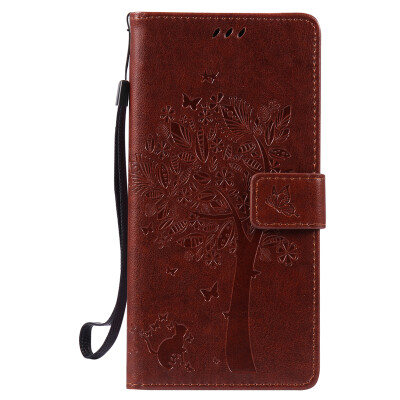 

Brown Tree Design PU Leather Flip Cover Wallet Card Holder Case for HUAWEI NEXUS 6P