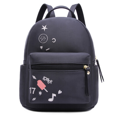 

Excellent ha. Excellent ha (hOW.RU) embroidery alphabet star pattern female shoulder bag 6EK07006 black