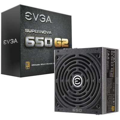 

EVGA rated 650w 650 G2 power supply 80PLUS gold full module 7 year warranty 14cm fan ECO energy saving all-Japanese capacitors