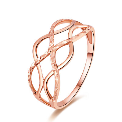 

DEMONE DEMONE SR0331KJ17 18K gold rose gold hollow ring color gold big hollow ring female models Korean version