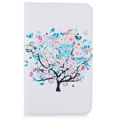 

Small tree Style Embossing Classic Flip Cover with Stand Function and Credit Card Slot for SAMSUNG Galaxy Tab J 7.0 T285