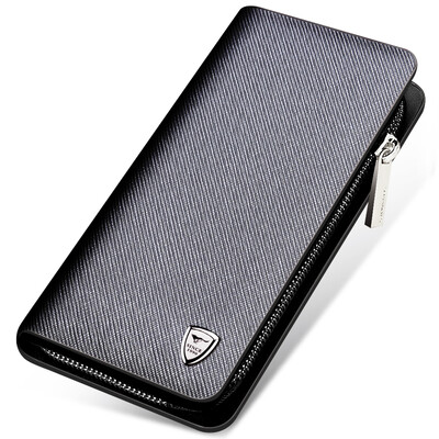 

Seven wolves handbags men long wallet large capacity zipper mobile phone bag multi-functional business trend handbag men 1A4433233-65 bronze