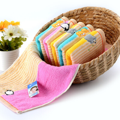 

Vogue Jieyu cotton children&39s towel high-haircut kiss skin sunny fairy face towel ten loaded 25 50cm powder 4 yellow 3 blue 3