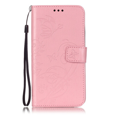 

Pink Flower Design PU Leather Flip Cover Wallet Card Holder Case for HUAWEI G8