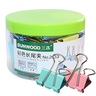 

Miki (SUNWOOD) 2033 32mm color long tail clip / long tail folder 24 / tube old and new packaging random