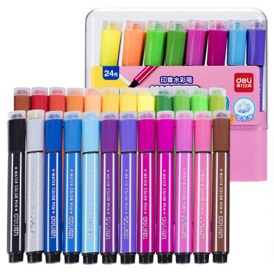 

(Deli) 70653 large capacity seal washable color pen 18 color
