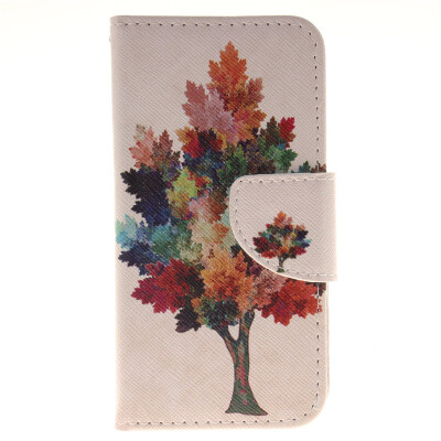 

Colorful tree Design PU Leather Flip Cover Wallet Card Holder Case for LG K4