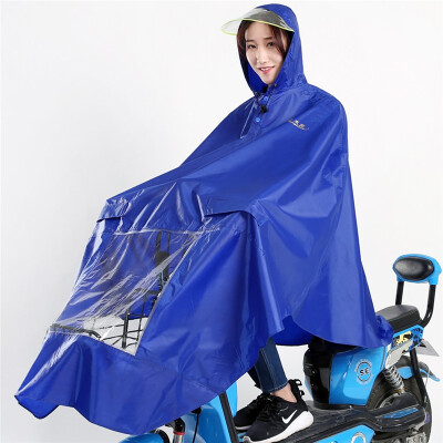 

Jingdong supermarket] paradise transparent big eaves electric car rain poncho N151 lake blue uniform