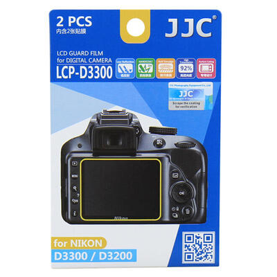 

JJC LCP-D3300 Nikon D3400 D3300 D3200 применяется пленка SLR экран камеры защитная пленка с высокой проницаемостью царапинам экран протектор 2 комплекта
