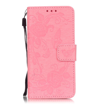 

Pink Butterfly PU Leather Flip Cover Wallet Card Holder Case for SAMSUNG A510