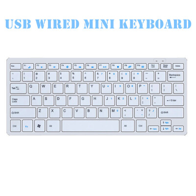 

USB Wired Mini Keyboard Keyboard Keys for Laptop Desktop Gaming Basic Types