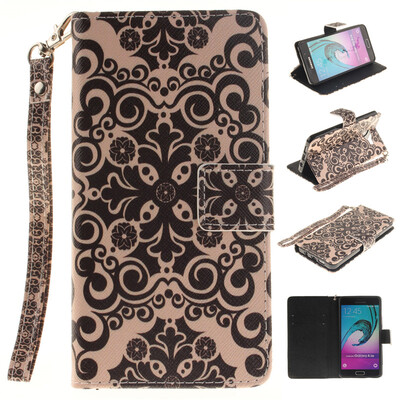 

Palace flower Design PU Leather Flip Cover Wallet Card Holder Case for SAMSUNG GALAXY A3 2016A310