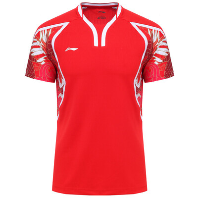 

Li Ning LI-NING AAYL121-1 Бадминтон Мужские соревнования Топы Пламя Красный XXL