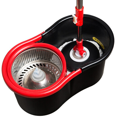 

【Jingdong Supermarket】 Jiajie JJ-A6 dual drive rotary mop bucket hand pressure stainless steel basket drag mop cloth good God to drag 8 word bucket double mop head cleaning tool