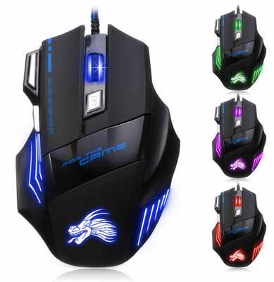 

Factory explosion dragon 7 key games gaming mouse breathlamp wired optical mouse spot wholesale trade