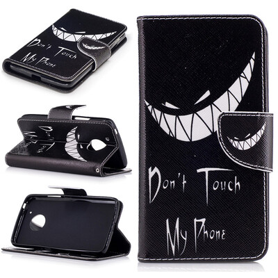 

Smile Design PU Leather Flip Cover Wallet Card Holder Case for Motorola Moto G5