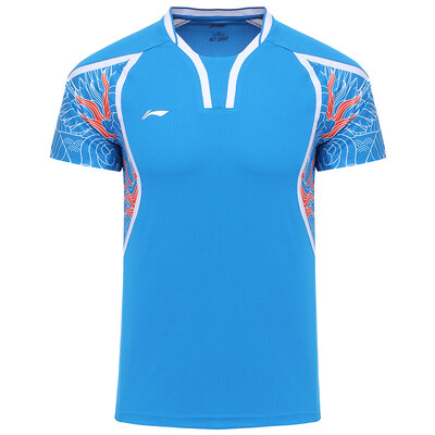 

Li Ning LI-NING AAYL121-3 Badminton Men&39s Competition Tops Bright Blue