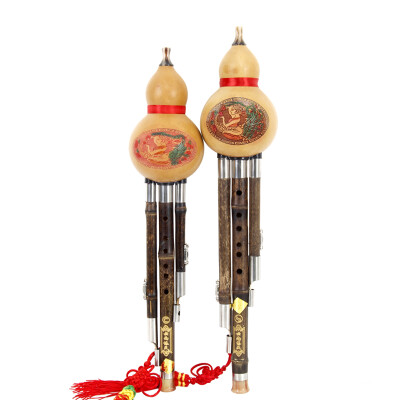 

Jingdong supermarket] Dai Ling natural gourd Zizhu rod two tone Hulusi C tune 836